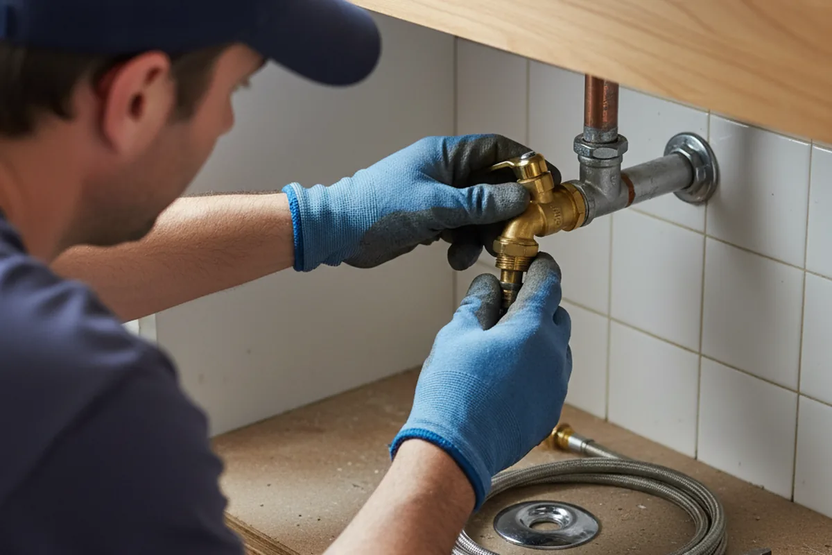 Shutoff valve and fitting work during Faucet and Fixture Repair in Crestline